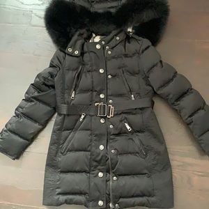 BURBERRY DOWN QUILTED BELTED DALESFORD COAT